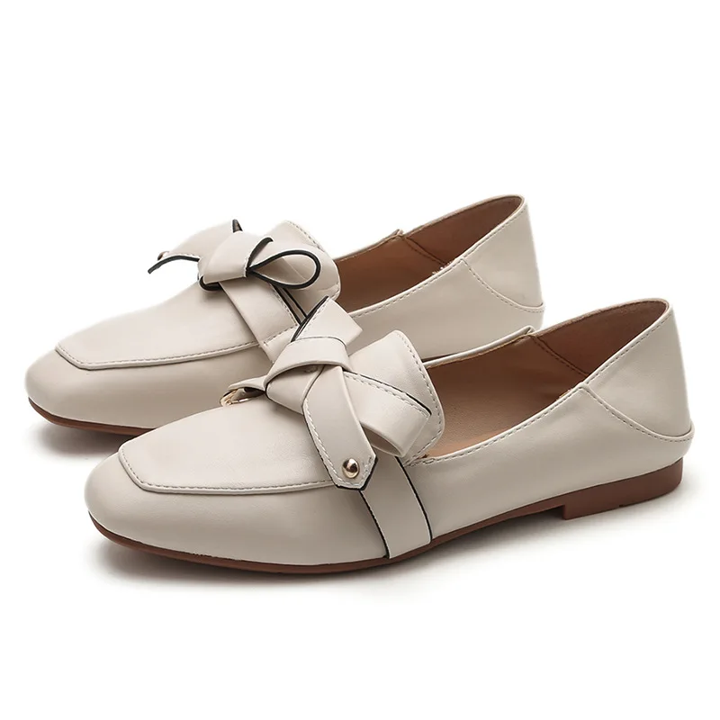 

2020 Spring and Autumn Flat Peas Shoes Mori Women's Small Leather Shoes Women's British-Style Square Head Single Shoes Women