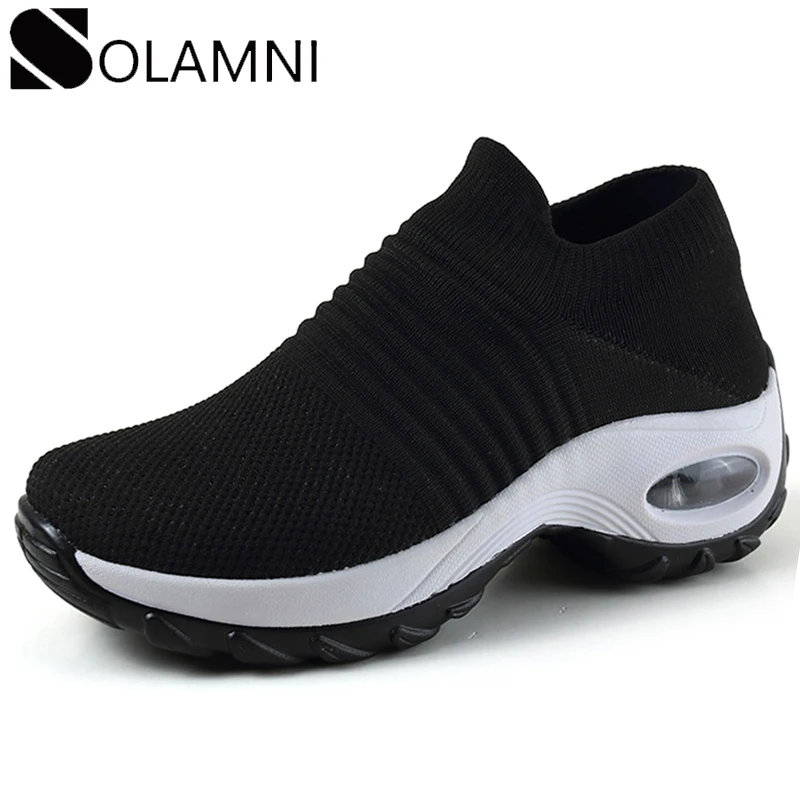 Модные осенние женские кроссовки Вулканизированная обувь Женские слипоны на