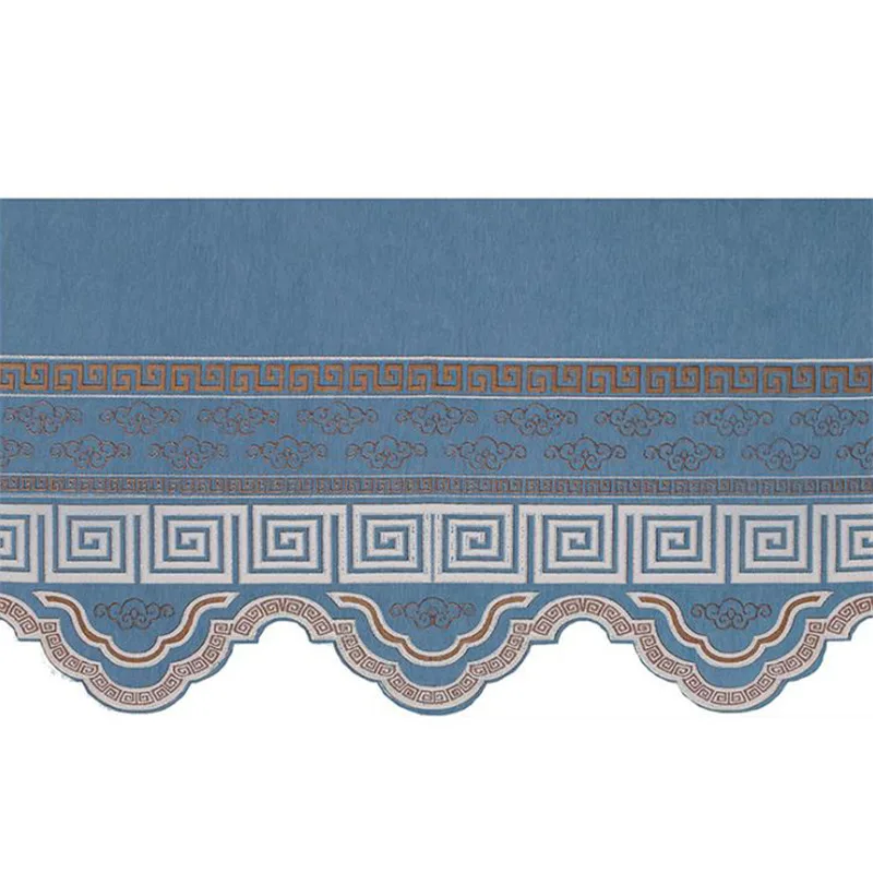 Бежевый/синий Римский скандинавский балдахин занавеска ткань синель жаккард