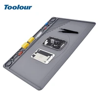 toolour magnetic welding repair heat insulation pad silicon soldering maintenance tool silicone heat resistantinsulation pad