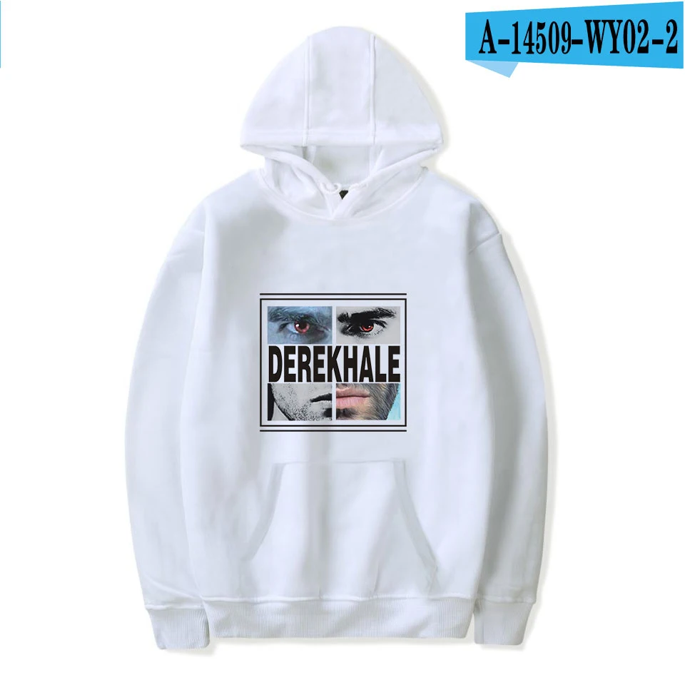 Derek hale толстовки для мужчин Новое поступление Толстовка Harajuku с капюшоном Красная толстовка ТВ серия подростковый волк персонаж печати Топы - Цвет: white