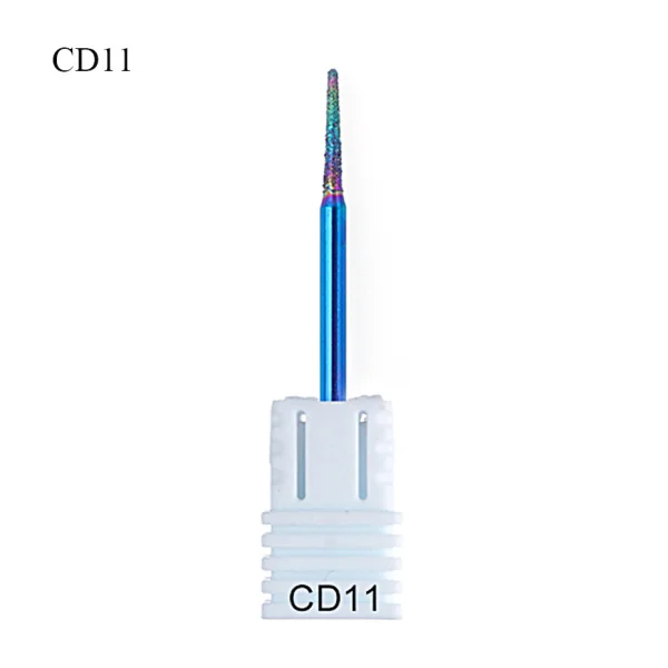 CD11 1 шт. электрические сверла для ногтей радужные алмазные фрезы для маникюра аксессуары роторные инструменты для дизайна ногтей LACD01-27-1 - Цвет: CD11