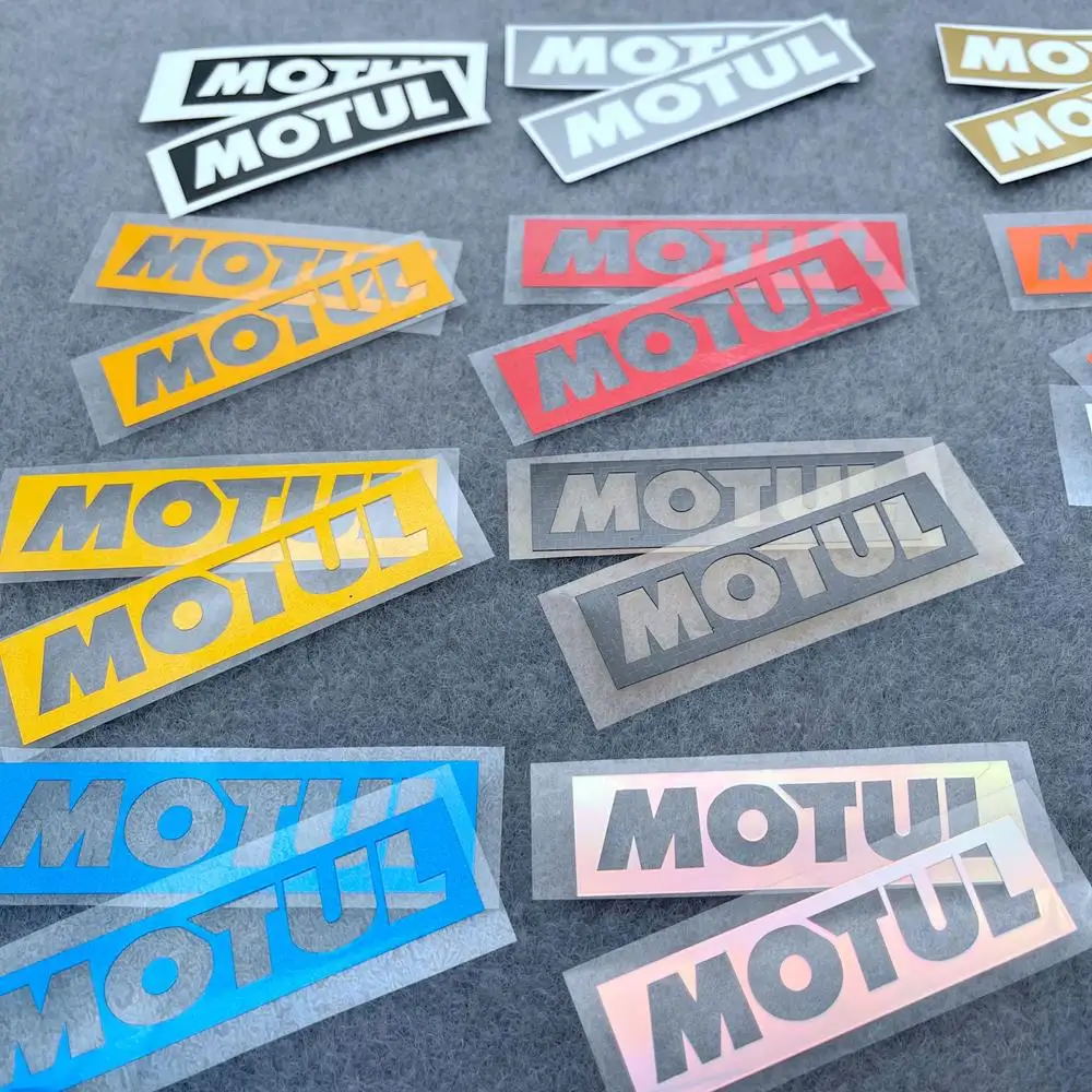1 Pair Of DIY Reflective Motorcycle Stickers Decorative Fuel Tank Motor Side Car Damping Logo Pad Fairing Racing MOTUL | Автомобили и