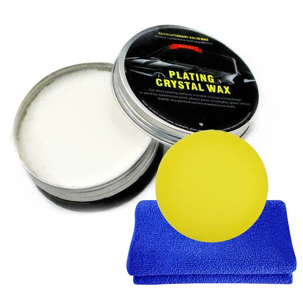 

200g Car Wax Crystal Plating Set 92*45mm Carnauba New Solid Wax Wax Paint