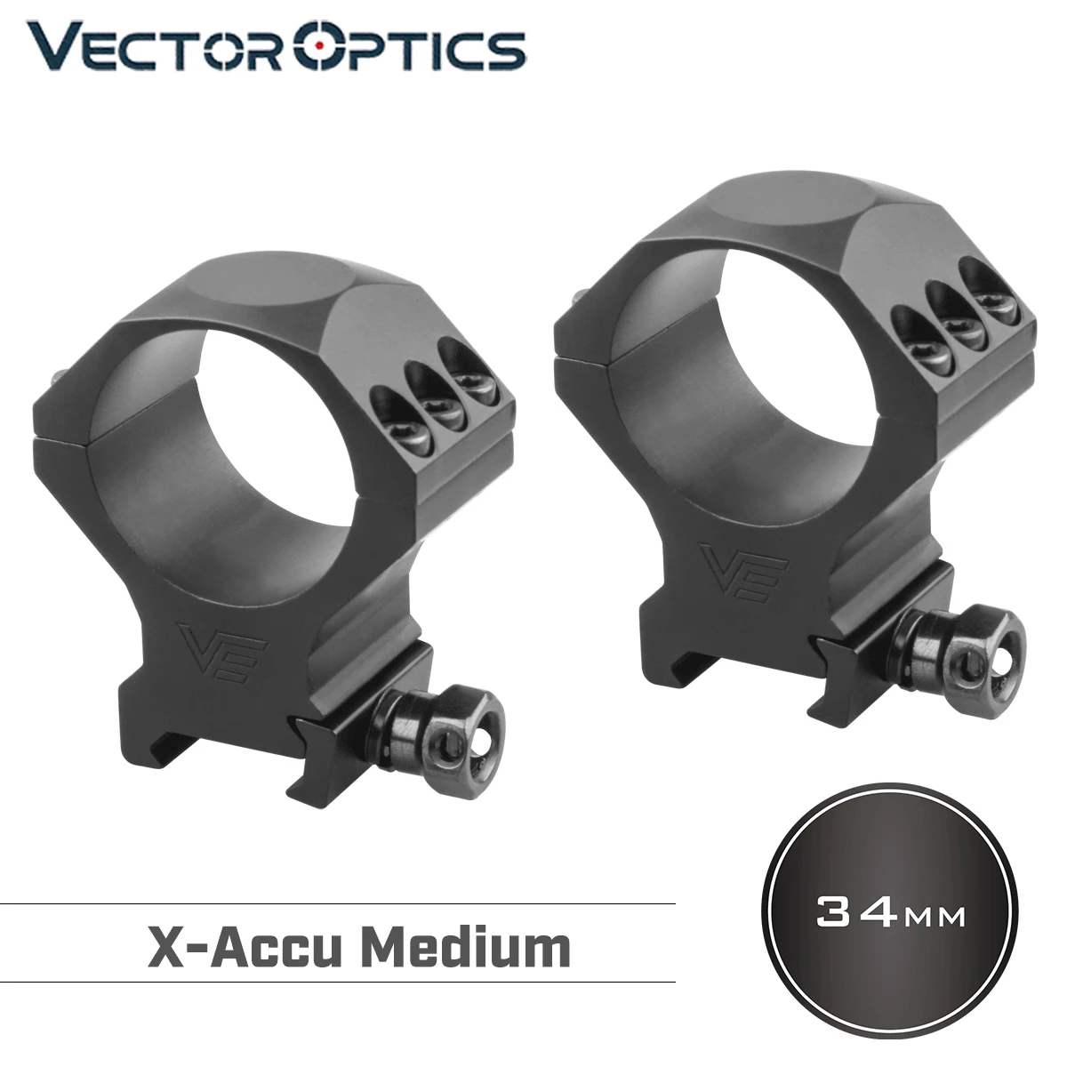 Vector Optics 34 мм X-Точный Средний крепежный прицел кольца Picatinny 21 высокое качество