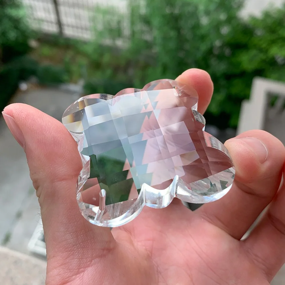 50 мм Suncatcher китайская Подвески с узором из узлов стеклянная прозрачная люстра