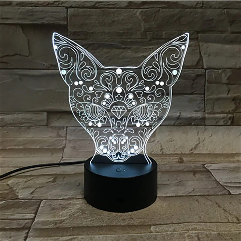 Светодиодный акриловый ночник с управлением через приложение 3D светильник Ник