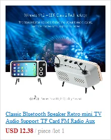 Portable Bluetooth Speaker wireless mini Speaker Amplifier Stereo Subwoofer Speaker TF USB FM Radio Built-in Mic Dual Bass SP208