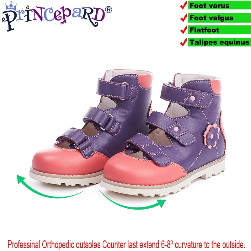 Детские ортопедические сандалии Princepard с закрытым носком для мальчиков и девочек