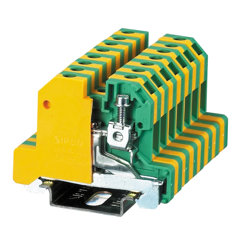 

Din Rail Ground-Terminal-Block SEK-6JD Earthed Feed Through Universal Panel Mount SAK 6mm Screw Connect Wire Weidmuller 5pcs