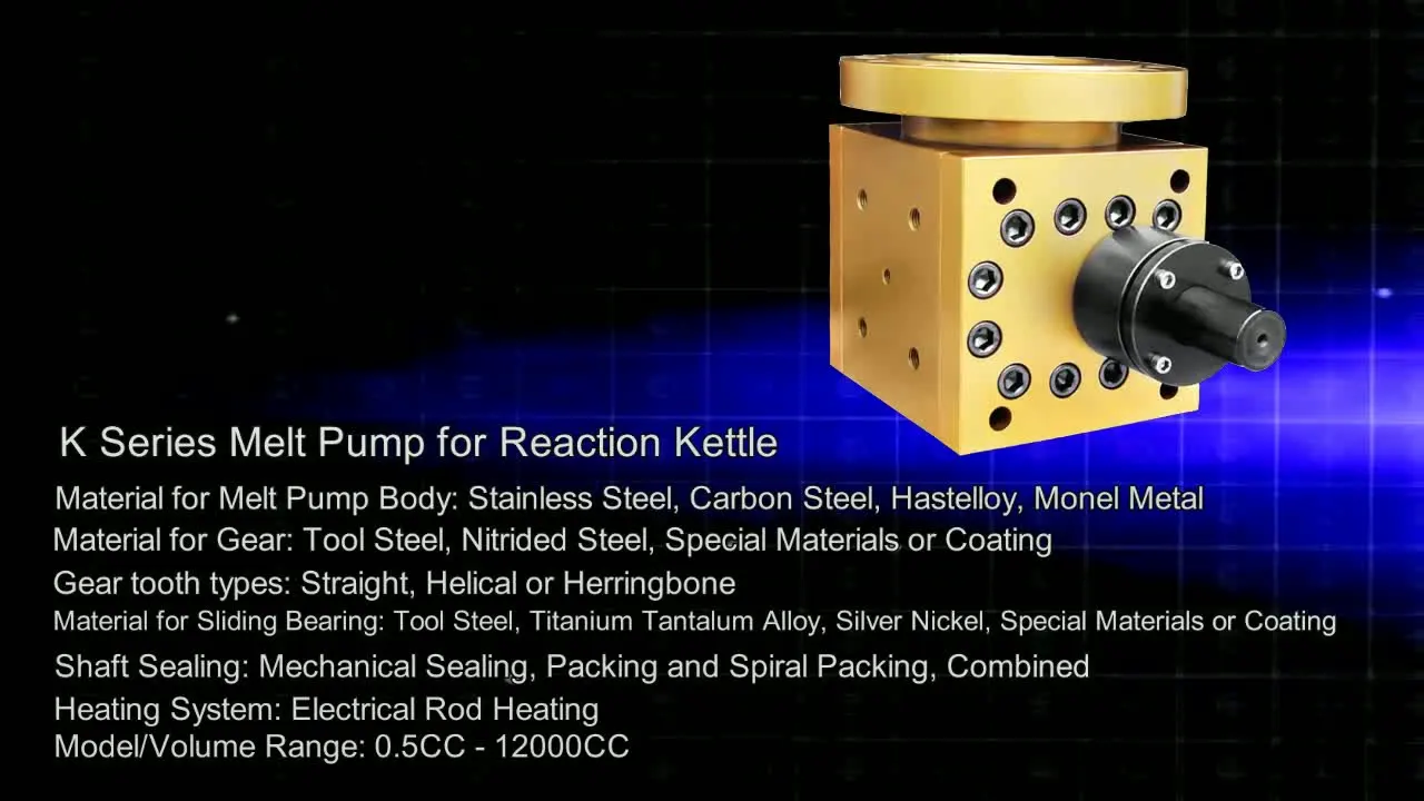 

micro melt gear pump for Polypropylene Melt-Blown Filter