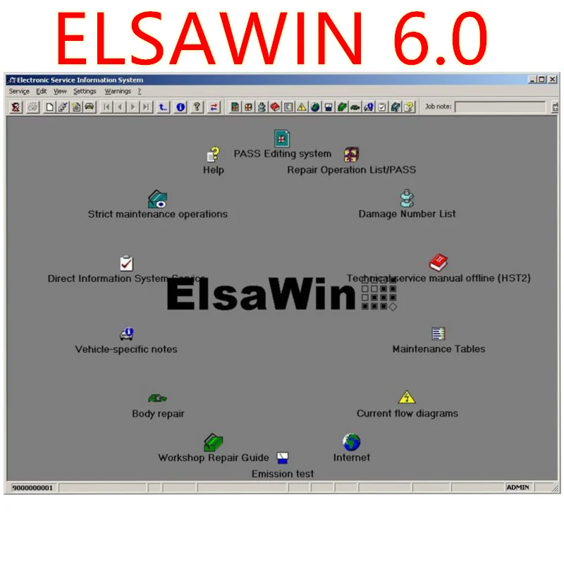 ELSAWIN 6 0 новые для a-udi V-W Авто Ремонт Инструменты ремонта автомобилей самую