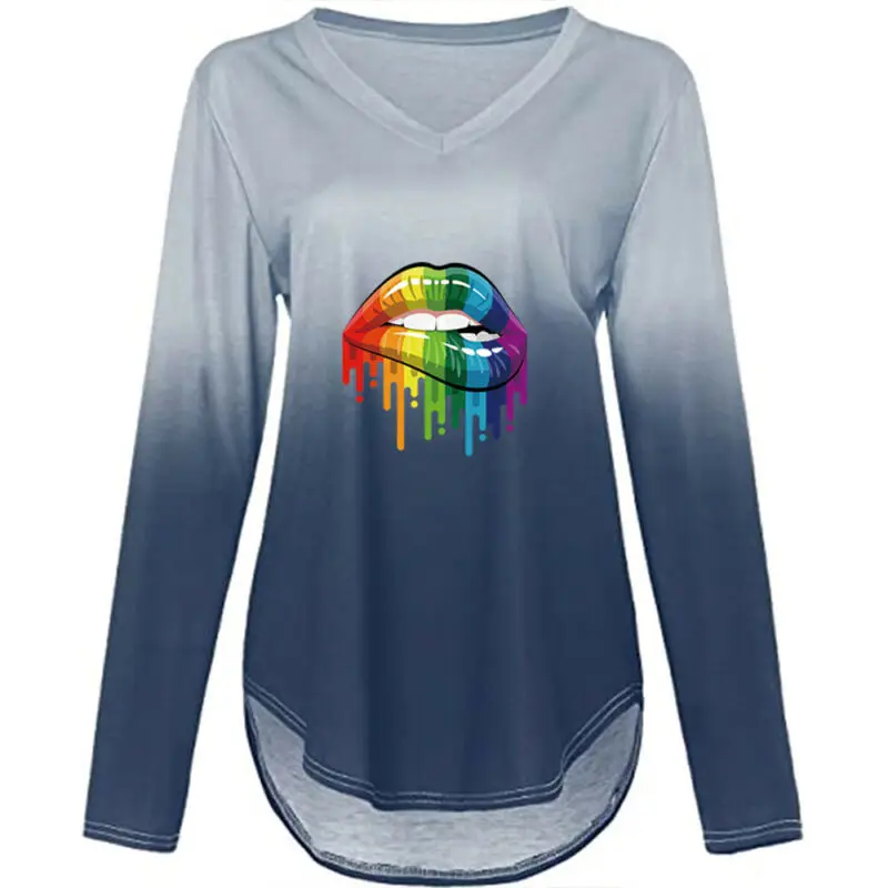 

Women Long Sleeve Loose Printed Tops Shirt Fashion Ladies Jumper Casual Blouse