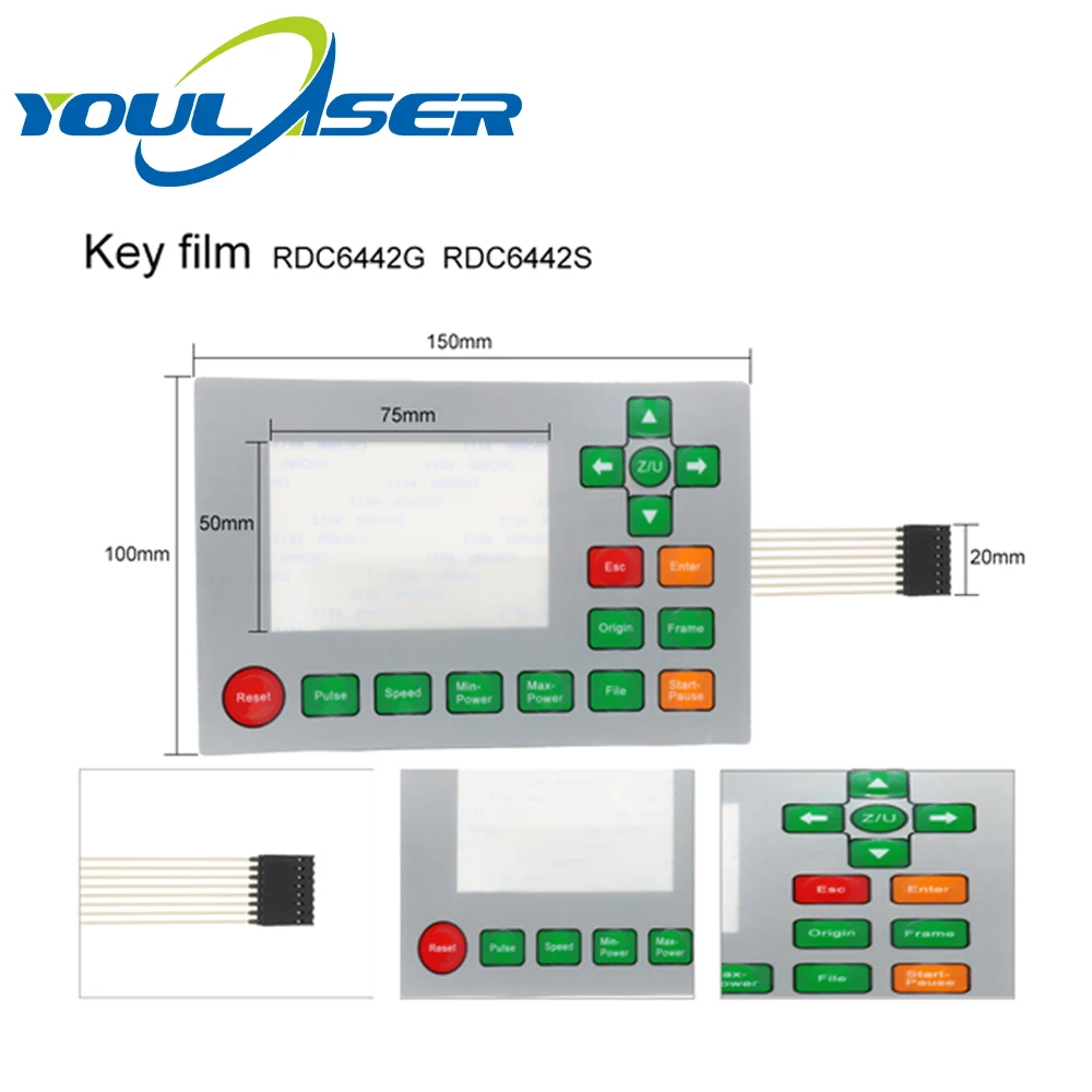 Ruida interruptor de membrana para RDLC320-A RDC6332G RDC6332M RDC6442S RDC6442G clave película para teclado máscara