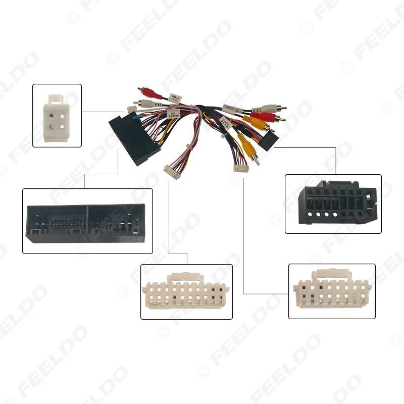 Автомобильный 16-контактный аудио жгут проводов с 2 коробками Canbus для Hyundai Santafe IX45
