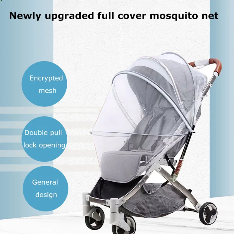 

Baby Stroller Pushchair Mosquito Net Safe Infants Protection Anti-bug Mesh Baby Crib Foldable Netting Stroller Accessories