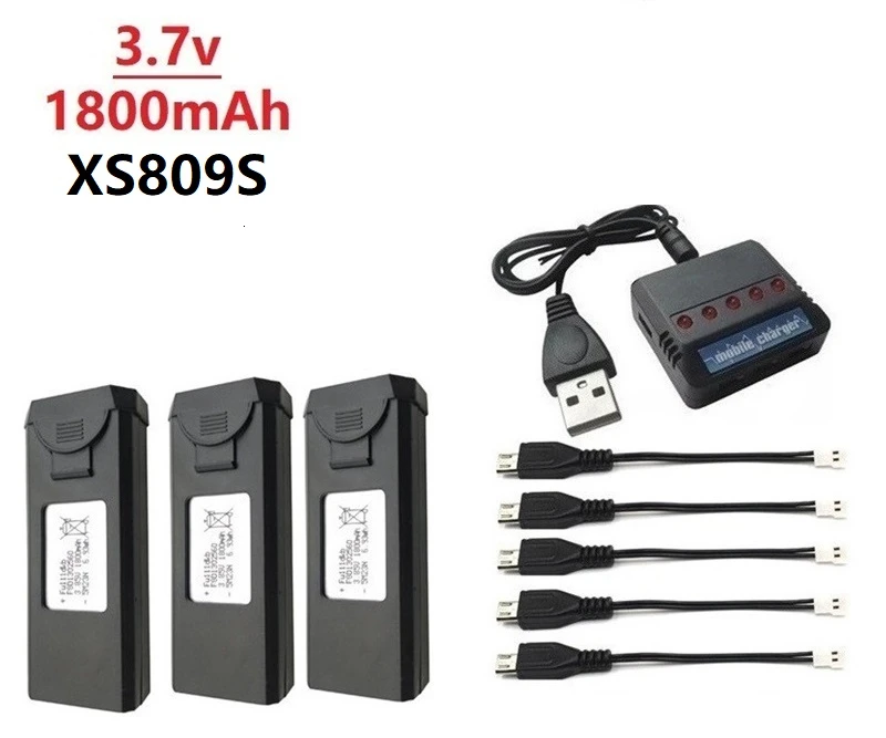 Комплекты зарядного устройства Lipo для VISUO XS809s XS816 3,7 V 1800mAh RC дроны Квадрокоптер запасные части Аксессуары - Цвет: Navy Blue