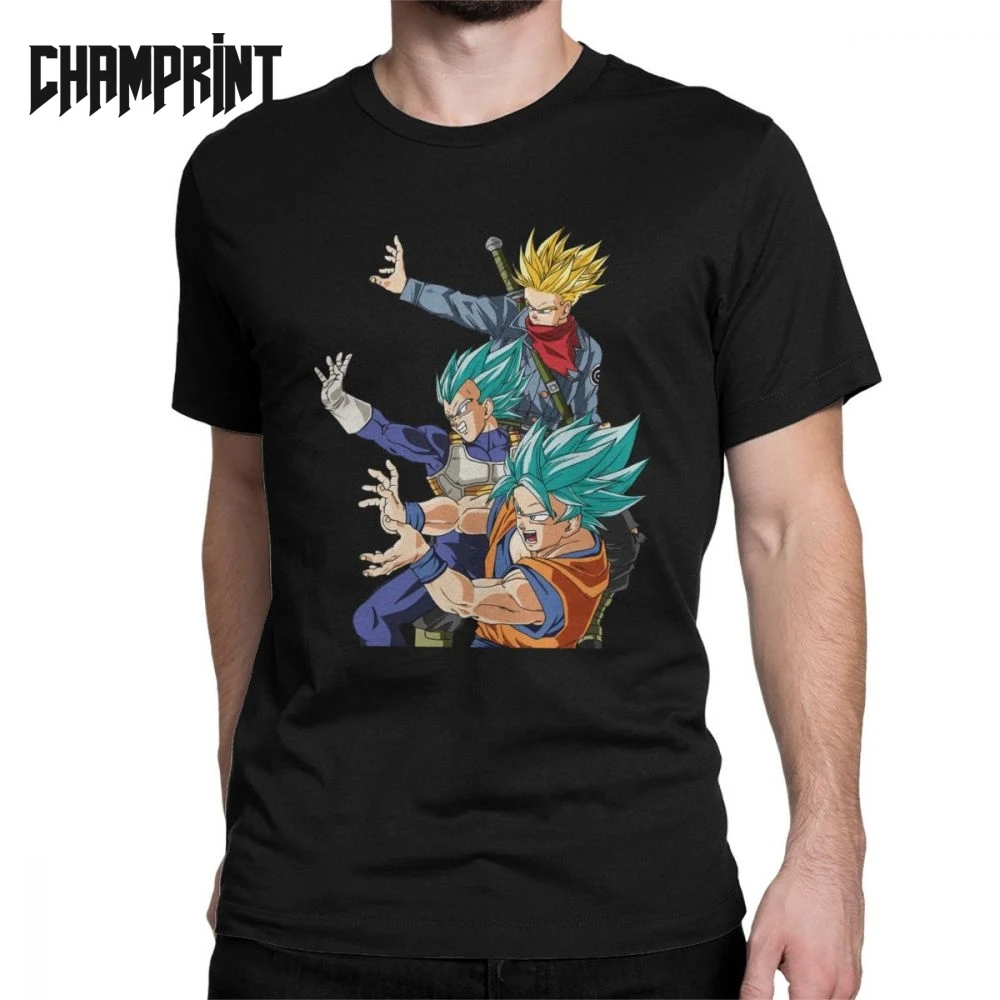 Мужские футболки Goku Gohan Vegeta Super Dragon Ball Z винтажные в стиле аниме Харадзюку футболка