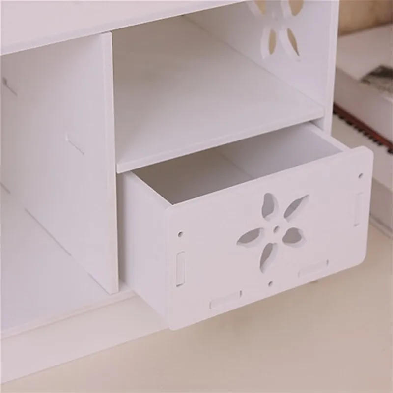 27cm Wood Shelf Makeup Drawer Hollow Flower 2 Layer Storage Holder Decorative Shelve Wedding Table Home Decoration AP200 | Дом и сад