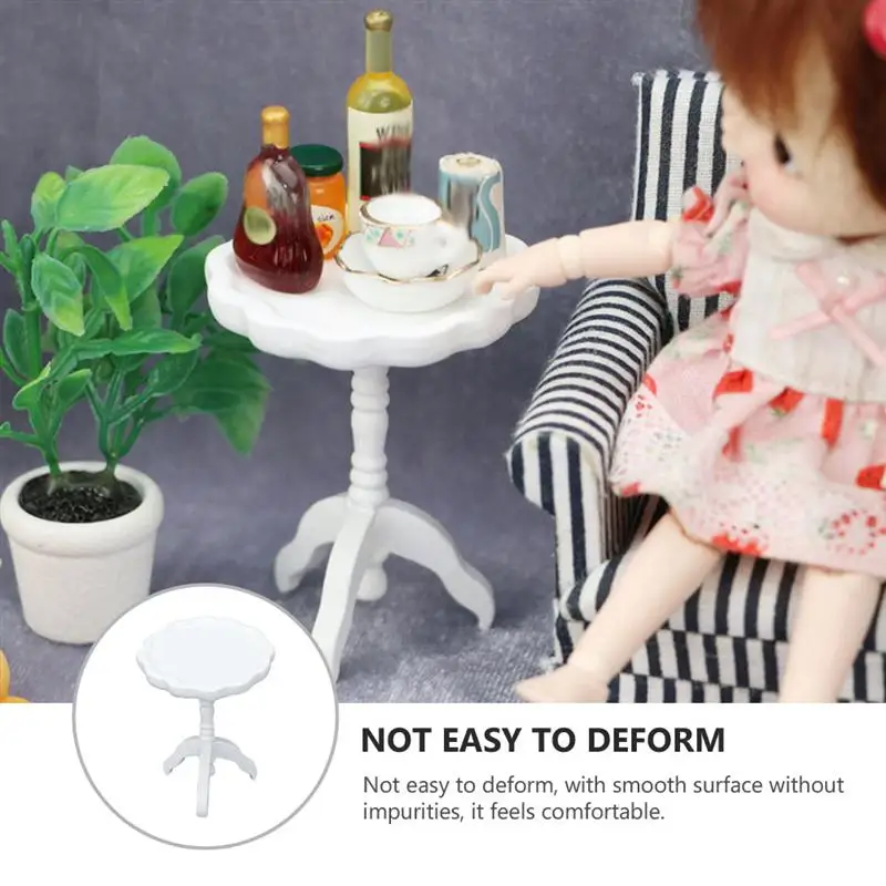 

1Pc Mini Furniture Mini Round Table Mini House Furniture Miniature Table