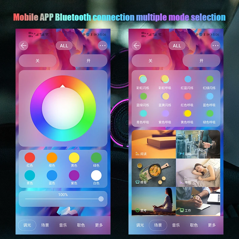 2 шт. автомобильная Колонка среднего диапазона с RGB-подсветильник кой 8 дюйма |