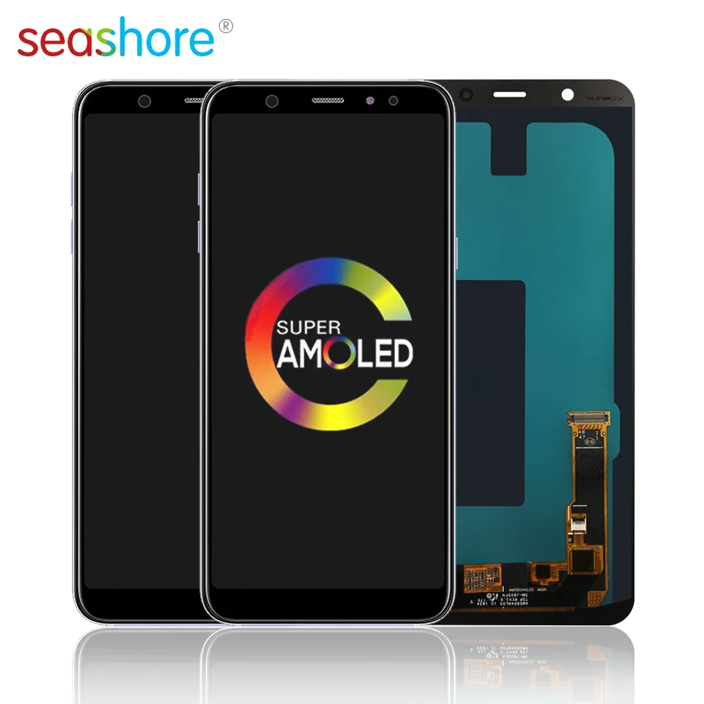 ЖК дисплей AMOLED 6 0 дюйма для SAMSUNG Galaxy A6 + 2018 сенсорный экран с дигитайзером в сборе
