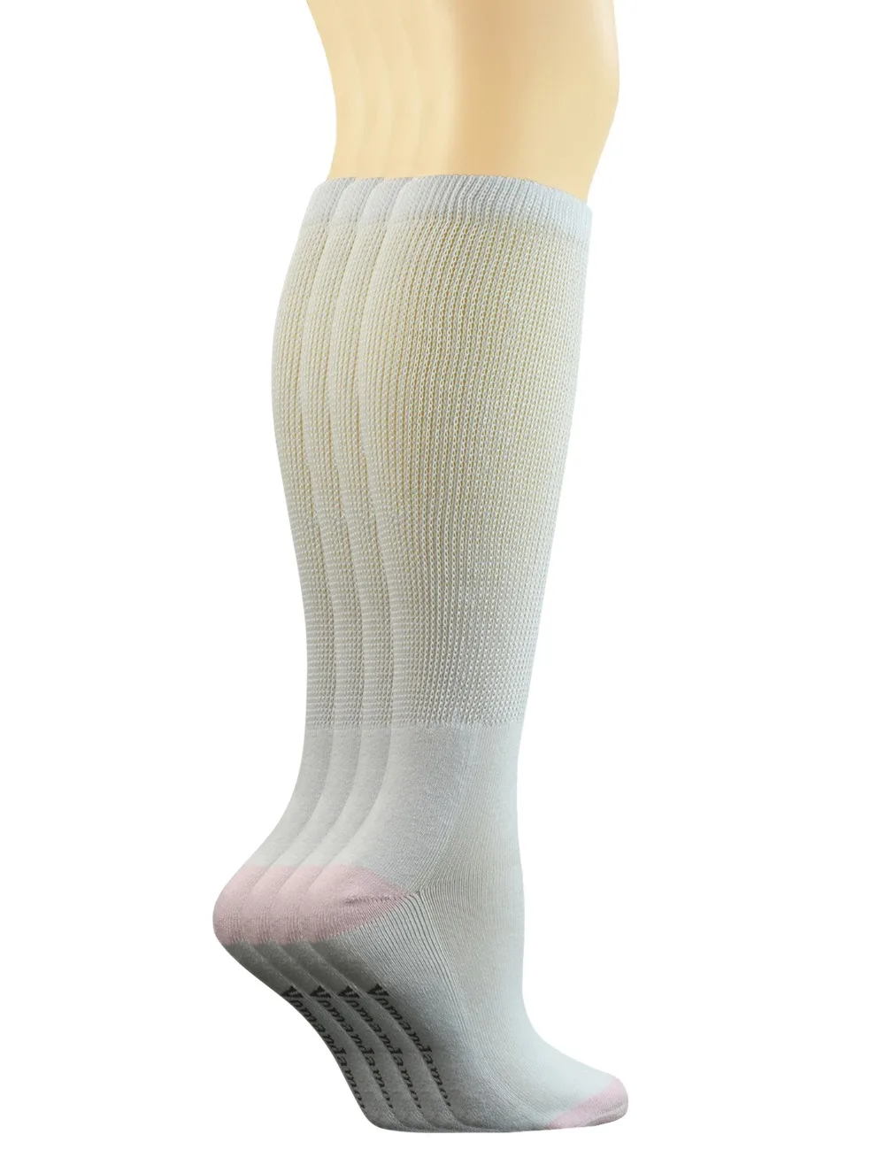 

Women's Non-binding Cotton Knee-Hi Diabetic Socks Boot Socks with Cushion Sole and Seamless Toe,4 Pairs L Size