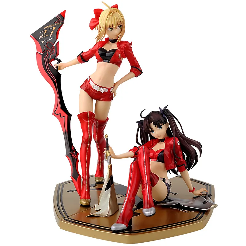 

Anime Fate Stay Night nero claudius fate saber Action Figure RACING Tohsaka Rin Sexy Model Dolls Collection Christmas Toys Gifts