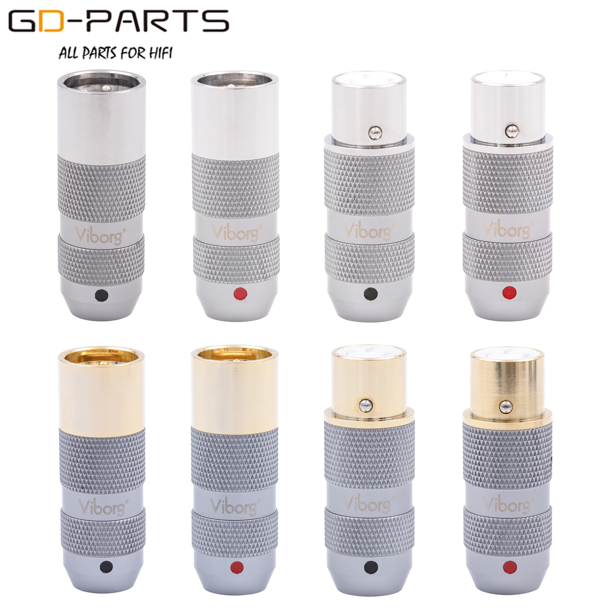 Viборг 24K Φ Чистая медь 3Pin штекер гнездо XLR разъем балансировки Hifi аудио MIC DAC кабель