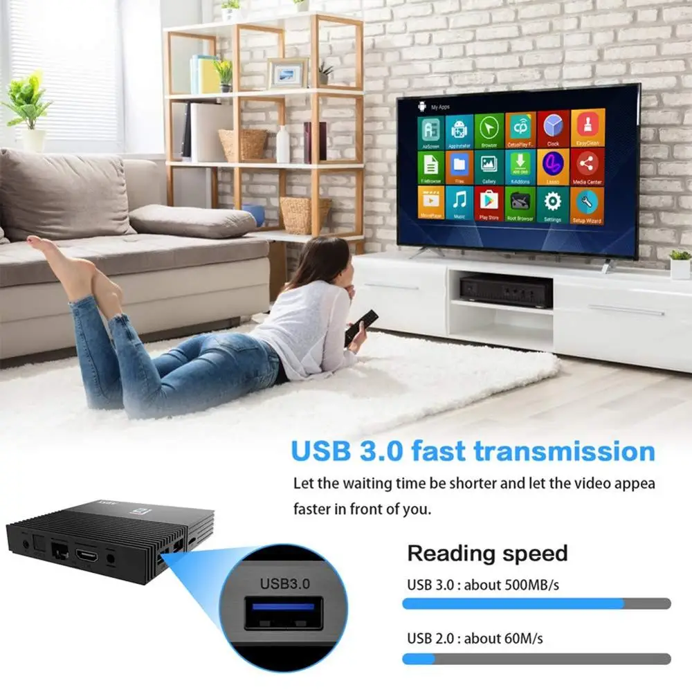 ТВ приставка A95X F2 на Android 9 0 4 Гб ОЗУ 32 ПЗУ четырехъядерный Amlogic S905X2 BT 2 Wi Fi 4G