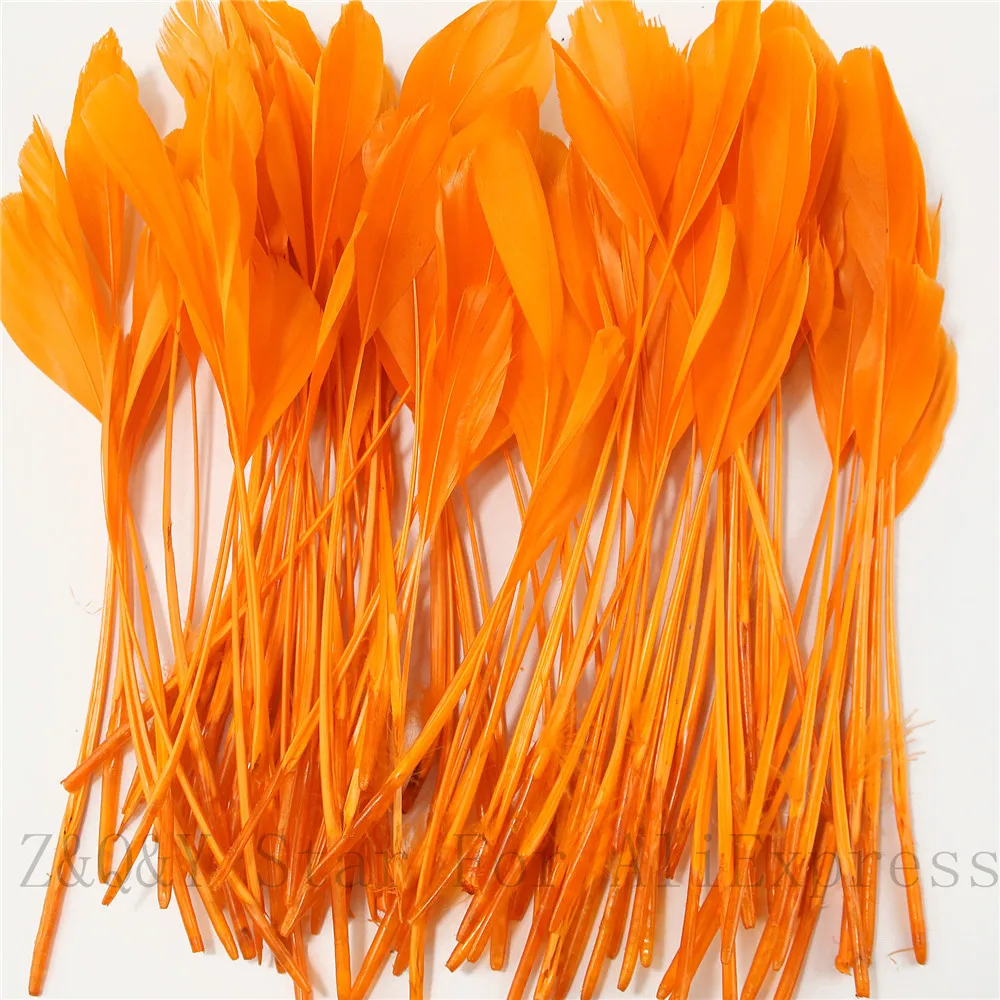 

Natural goose hard floating 15-20CM (6-8 inches) torn head feathers 10-300 orange dyed DIY craft jewelry feathers
