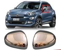 kouvi abs chrome side rearview mirror cover sticker molding garnish accessories for fiat 500x 2014 2015 2016 2017 2018 2019