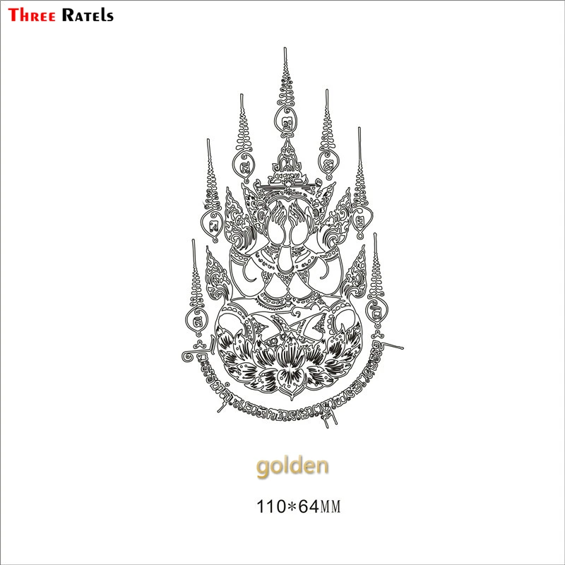 Три Ratels таиландский Будда скрывают лица и Nana металлический Стикеры наклейка для