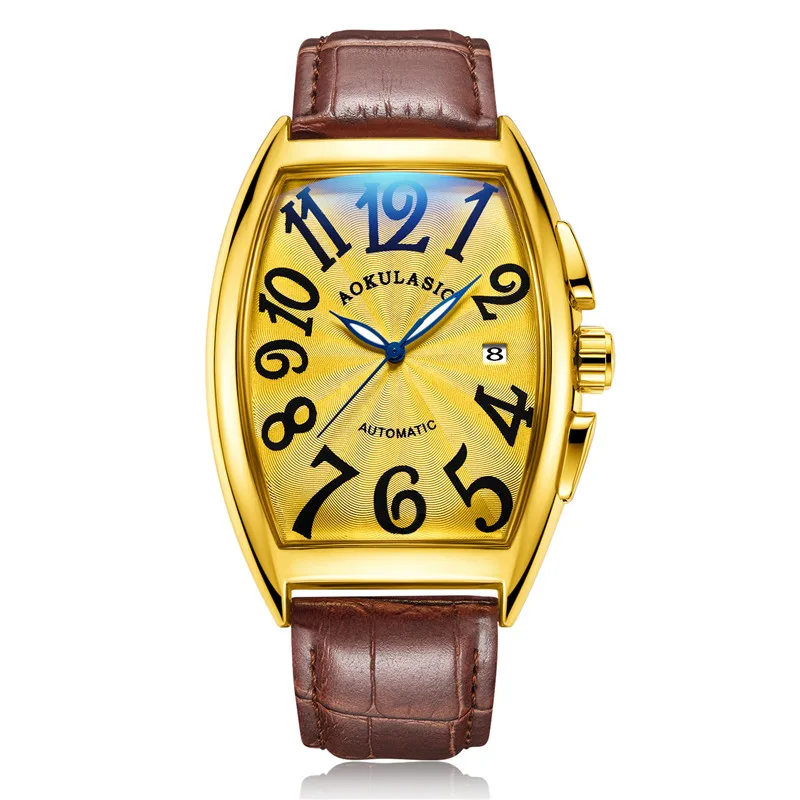 Aokulasic автоматические механические мужские наручные часы военные армейские