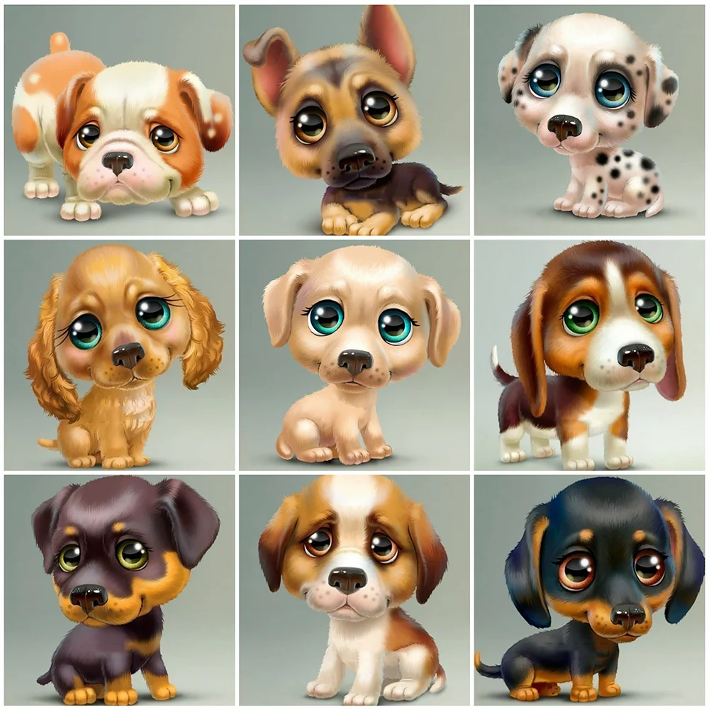 

HUACAN 5D алмазная картина полностью квадратное животное дом декоративная Бриллиантовая мозаика Собака Вышивка ручной работы подарок