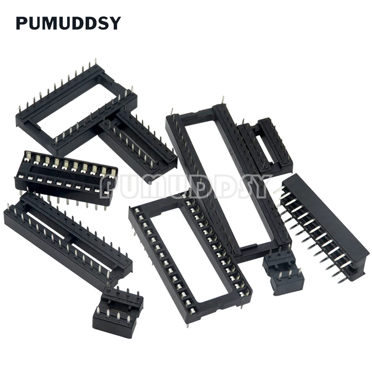 10 шт. разъемы IC DIP6 DIP8 DIP14 DIP16 DIP18 DIP20 DIP28 DIP40 PUMUDDSY коннектор DIP Socket 6 8 14 16 18 20 24 28 40 Pin |