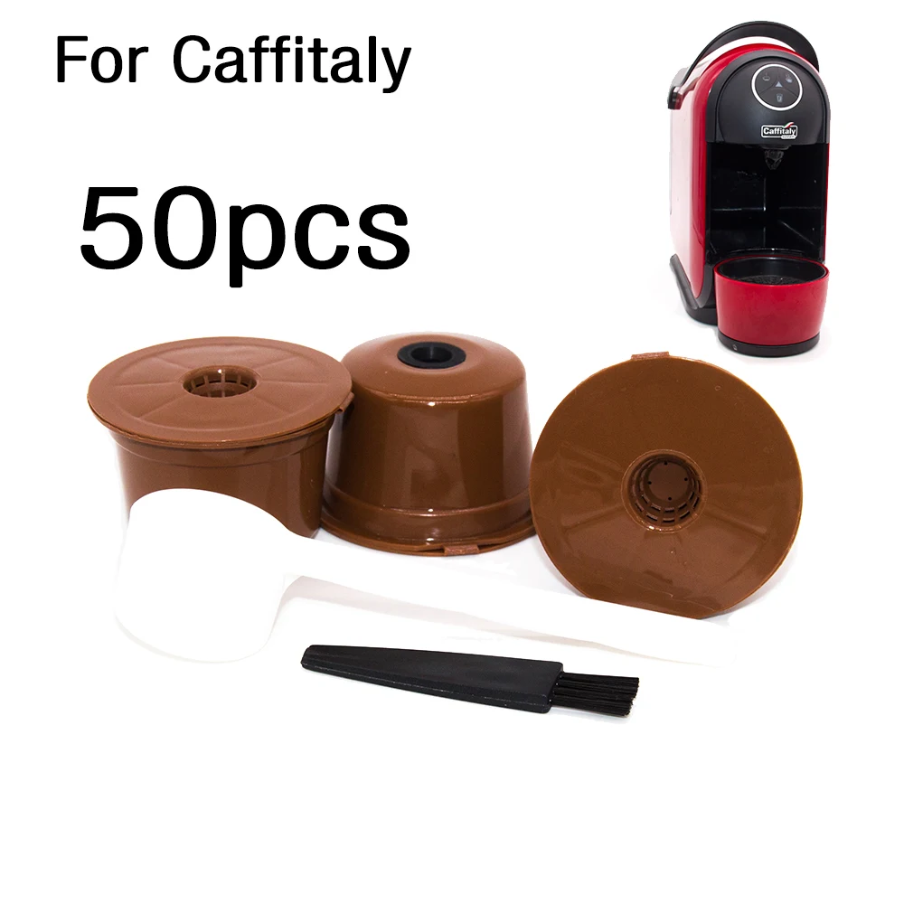 50 шт. многоразовые Кофе капсулы для Caffitaly многоразового накладки из пластика