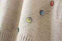 Sweater Sleeveless Women Vest Colorful Buttons Cross Tieback Waistcoat for Girls 2XL-4XL