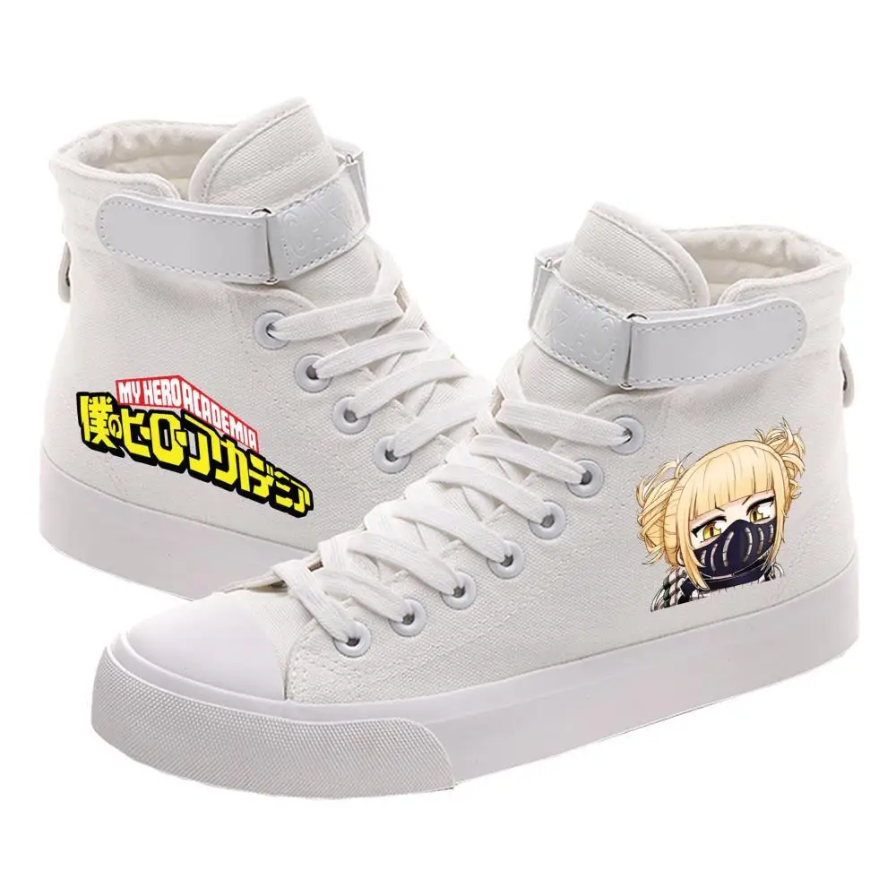 

Кроссовки двухслойные холщовые с высоким верхом и принтом героев мультфильмов