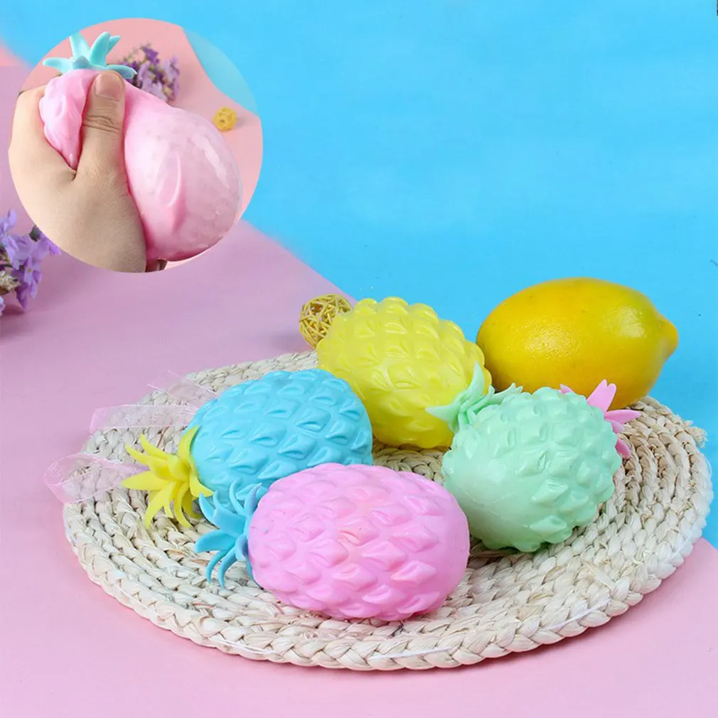 

1 Pc Anti Stress Ball Squeeze Decompression Pineapple Shape Grape Ball Tricky Funny Toy Decompression Toy Random Color