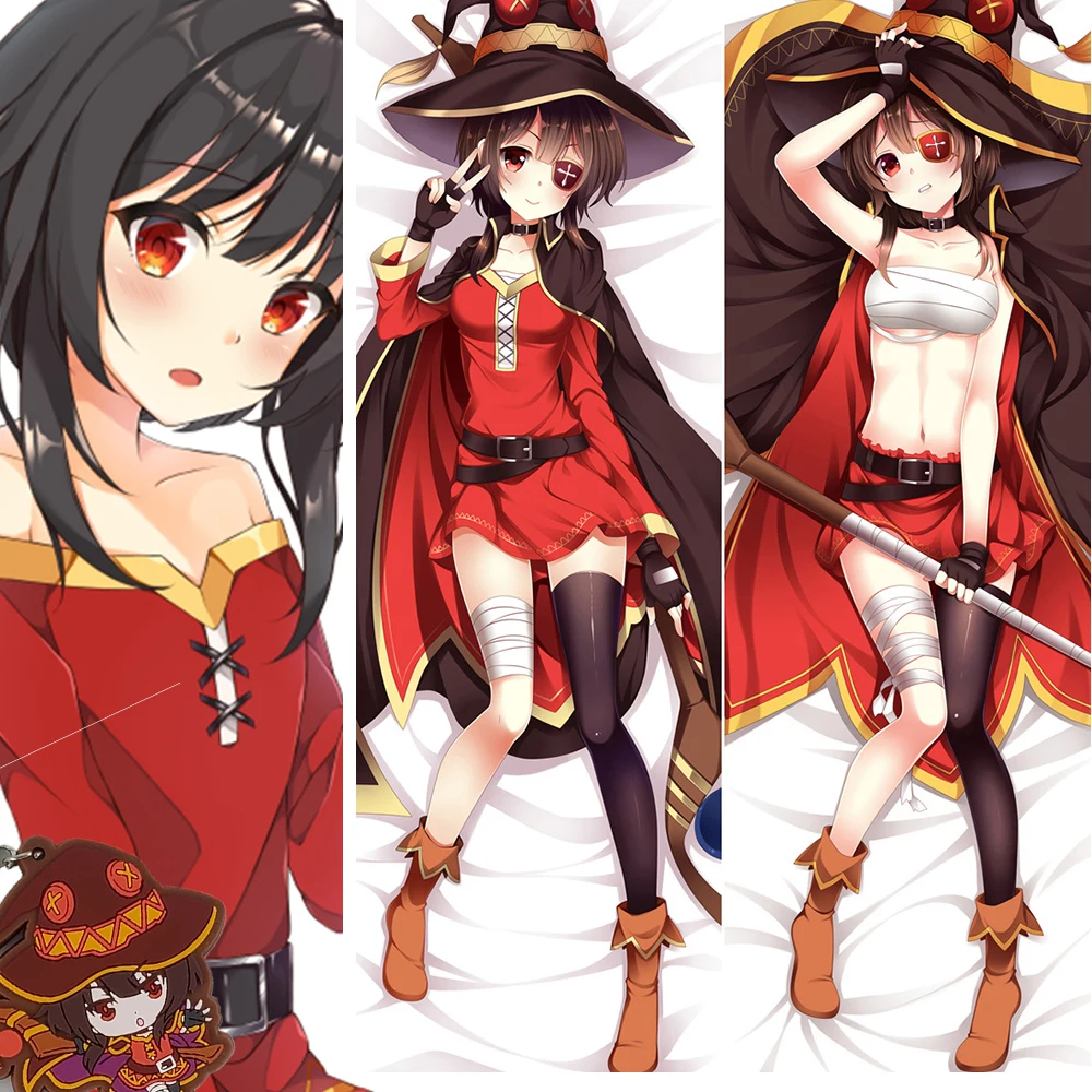 Симпатичный обнимающий чехол Megumin для подушки Konosuba аниме дакимакура 59 дюймов