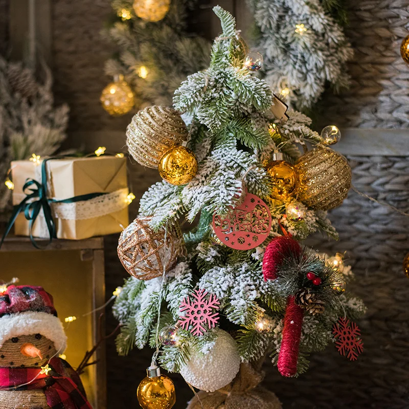 Украшения для новогодней елки декоративные подвески лоза сосна конус снежок шар