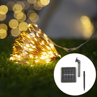 10m led solar powered fairy lights garden string lights outdoor waterproof copper wire lamp garland christmas party decoration