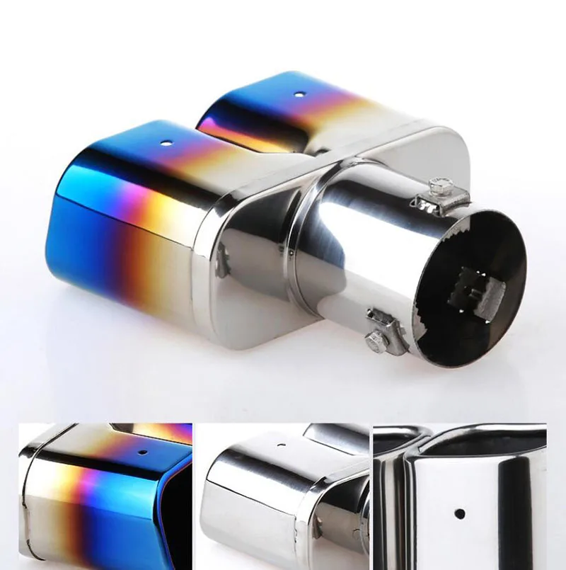 Автомобиль из нержавеющей стали выхлопные двойные трубы советы Авто глушитель