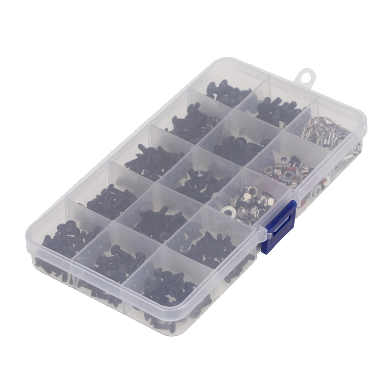 

500PCS RC Screws Kit M3 M4 Flat & Round Head with Storage Box Hardware Set