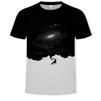 in the summer of 2021 men and women 3d printed cool fashion starry sky t shirts and comfortable wild short sleeved t shirts