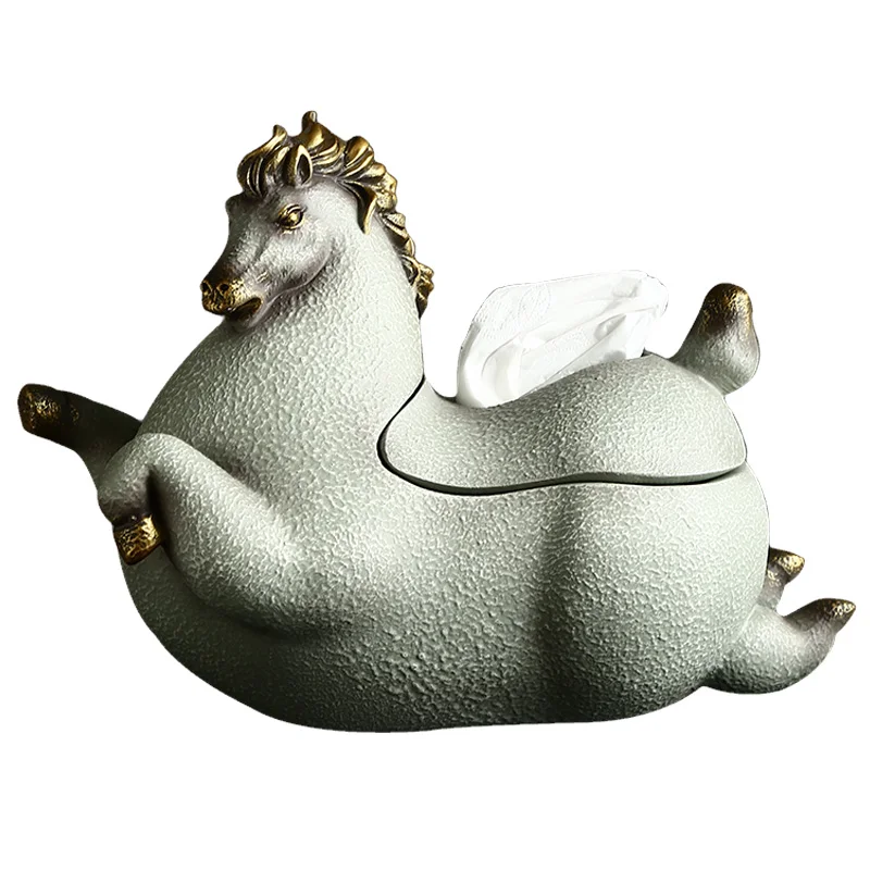 

Creative Horse Figurine Tissue Box Bathroom Paper Towel Rack Household Items Roll Holder Bathroom Waterproof Tissue Box R2448