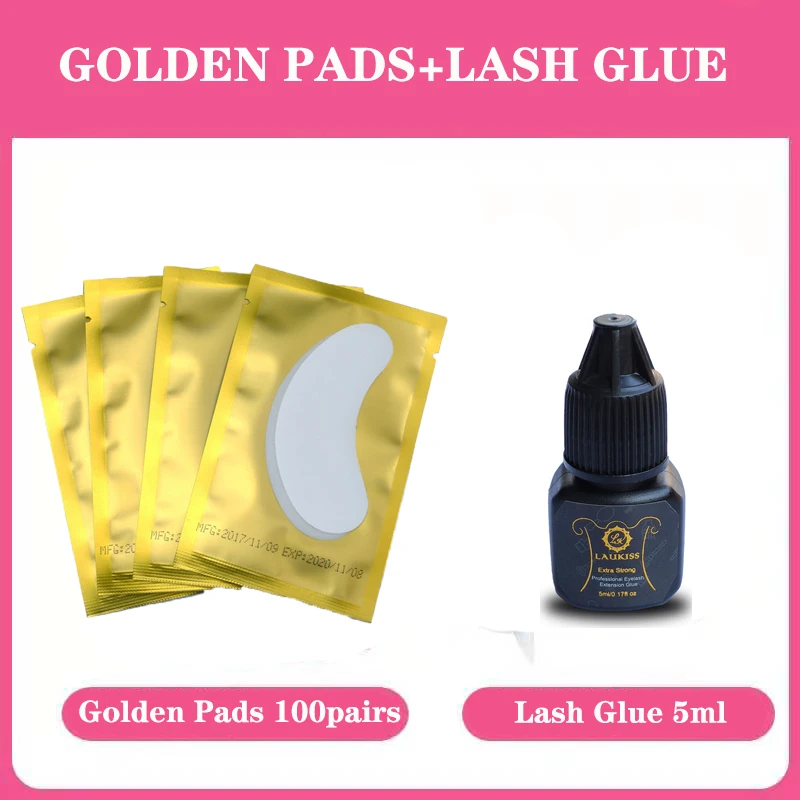 Pads and Glue Пластыри для наращивания ресниц кругов под глазами колодки наращивание ресниц Пластыри для ресниц 25/50/100 пар, инструменты для наращивания - Цвет: Pads and Glue