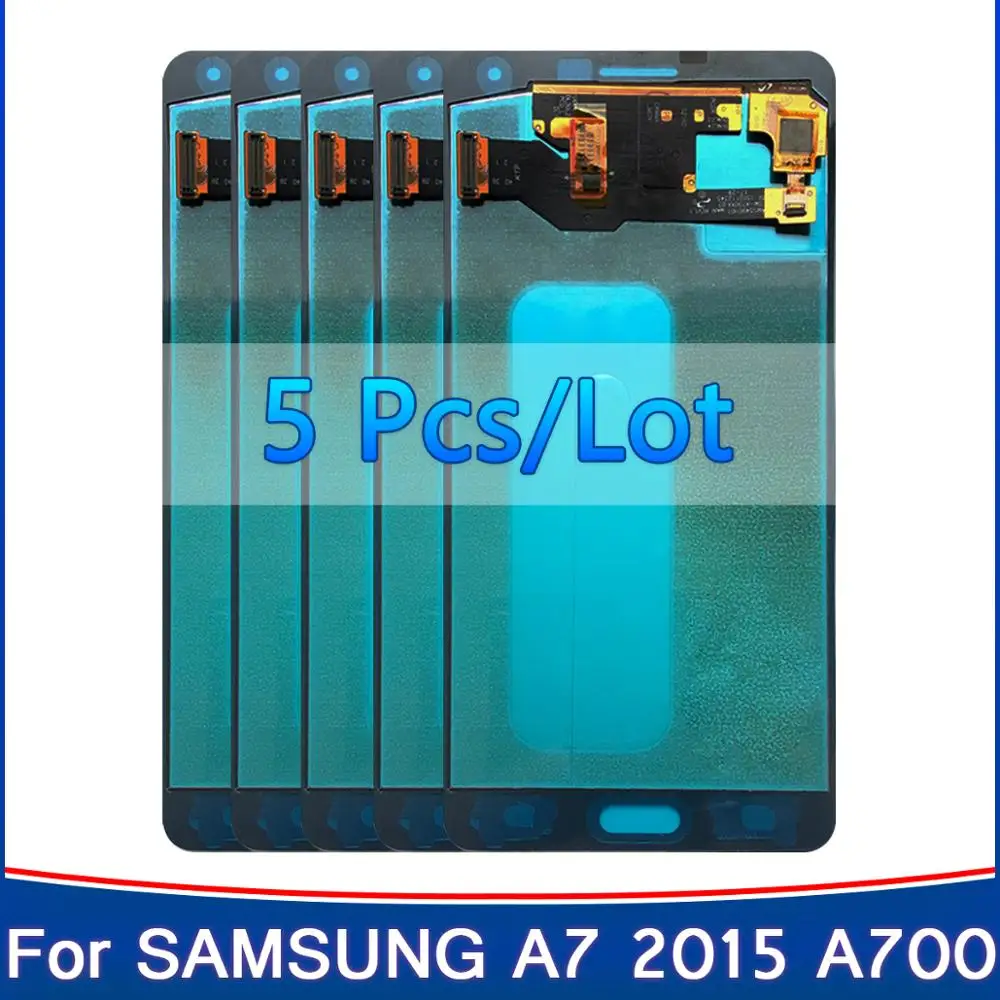 ЖК-дисплей AMOLED для Samsung Galaxy A7 2015 A700 A700F A700FD A7000 5 шт. | Мобильные телефоны и