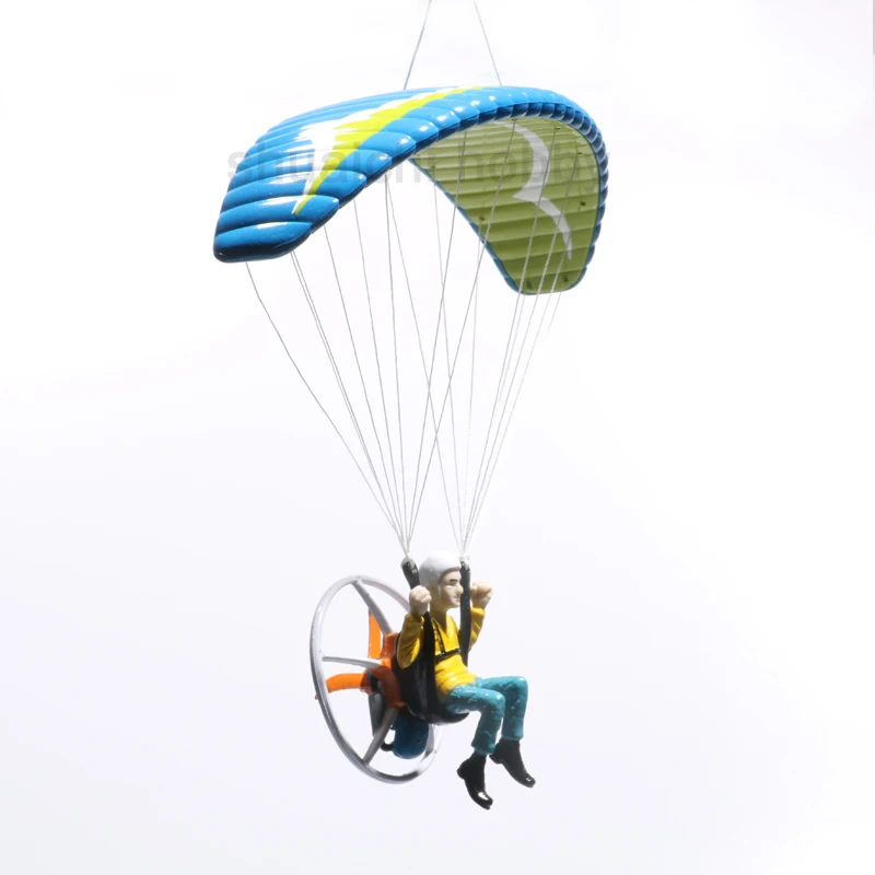 

1pc Mini Paraglider Sports Man Model Power Paragliding Ornament Decoration Gift Colorful PC Pendant Spare Parts for RC DIY Car